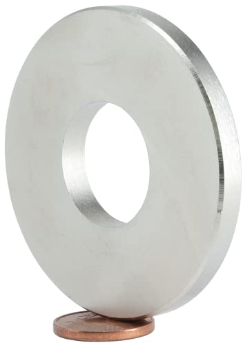 [1 Stück] Neodym Magnet N52 Ringmagnete extra stark Magnetring Magnete Mit 20mm Loch Bohrung Runder Ring 50mm x 5mm Scheiben Flach Rund