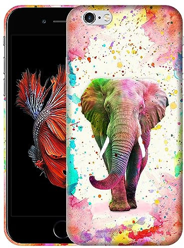 Glisten - iPhone SE 3 2022 Hülle, iPhone SE 2020 Hülle, iPhone 7/8 Hülle – Elefanten-Aquarell-Design gedruckt schlanke Kunststoff-Hartschale für iPhone 7/8/SE 2/SE 3.