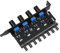 POFET Chassis Fan Hub PC 8 canali Fan Hub 4 manopola Regolatore di velocità della Ventola di Raffreddamento per CPU Chassis Staffa PCI Controllo Ventola da 0 a 12V