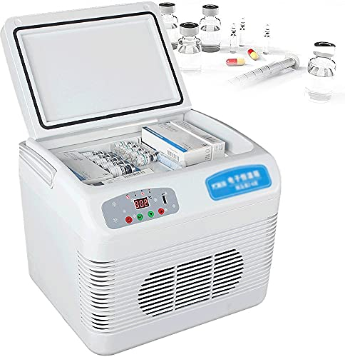 Samnuerly tatic Medikamentenkühler, 12-Liter-Medikamentenkühler, Insulinkühlbox, elektrische Kühlbox, tragbare Reisebox mit 2–8 Grad, für Auto, Reisen, Zuhause, Aufbewahrung von Medikamenten