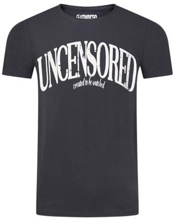 riverso Tshirt Herren Baumwolle Regular Fit RIVLeon Rundhals Kurzarm Sommer Tee Shirt Print, Größe:M, Farbe:Anthracite Grey (TJD)