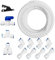 PAROAD 10 Meter Wasserzulaufleitung Universal Anschluss-Set für 1/4 (6,35mm) Zoll OD RO Wasserfilter kühlschrank mit Schlauchcutter, I + L+T+Y Form Schnellsteckverbinder, Inline Absperrventil