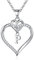 TINGN Silber Kette mit Buchstaben Herz Anhänger für Damen und Mädchen - Schmuck Geschenke für Frauen
