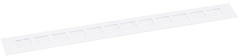 sourcing map Aire Ventilación Cubierta, 1uds 500 x 50mm - Aluminio Aleación Malla Aire Retorno Ventilación Cubierta, Rectángulo Persianas Ventilación Rejilla para Armario (Blanco)