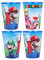 Golddunes 4pc Cups 260ml Cartoon Character Drinking Party Pack, Tumbler Re-Usable Plastic (Red and Blue Mario)
