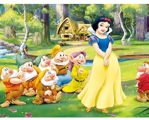 NAIMOER Cartoon Diamond Painting Erwachsene, Diamant Painting Bilder, Diamond Painting Erwachsene Zwerge Diamond Painting Kinder 5D Diamant Malerei für Home Décor(40x30cm)
