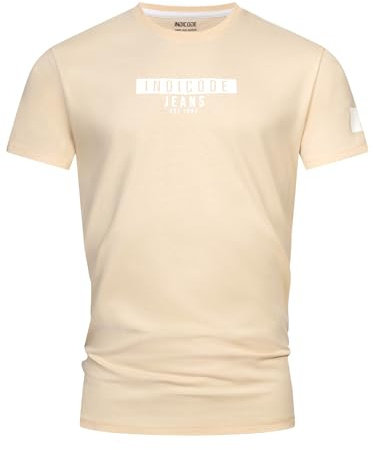 Indicode Herren INVegas T-Shirt aus 100% Baumwolle mit Rundhals-Ausschnitt | Klassisches Herrenshirt für Sommer und warme Tage, Jerseyshirt, Baumwollshirt, T-Shirt, Freizeitshirt, Sommershirt für Männer
