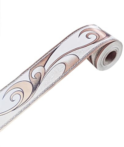 Wall Borders Self Adhesive Wallpaper Stickers Cabinet Mirror Frames Decorative Strips Peel and Stick PVC Floor Guide Lines Molding Decal Trim for Living Room Bedroom Bathroom Kitchen Tiles