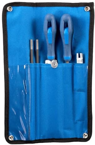 PFERD Schärffeilen SET CS-SLS- 5,5 in Rolltasche | Durchmesser 5,5 mm|5/32 Für Kettenteilung 3/8| 11099155 - für das komfortable und kräfteschonende Schärfen von Sägeketten.