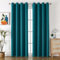 Freyamy Blickdicht Gardinen Wohnzimmer,Dicke Vorhänge mit Ösen,Weich Thermogardine Verdunkelung Ösenvorhang,Kälteschutz Warm Vorhänge für Schlafzimmer,Petrol Blau Vorhang 2er Set 244x132cm(HxB)