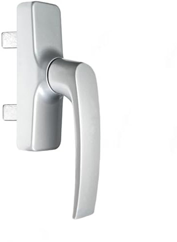 Sivenci - Manilla Abatible de Aluminio | Cremona Cuadrada Serie Europea | Maneta Apertura Interior 2 Palas | 177 x 34 x 64 | Plata | Derecha
