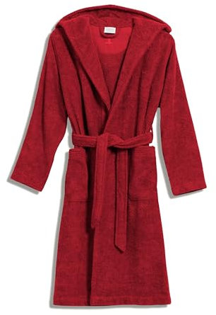 Möve Superwuschel Bademantel mit Kapuze Kids & Teens aus 100% Baumwolle, Größe 164, ruby