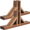 Yardwe Supporto Per Staccionata In Legno 2 Pezzi Piedi Per Staccionata Triangolare Piedini Per Recinzione Da Giardino Pali Base In Legno Base Divisoria Bordo Giardino Basi Per Recinzione