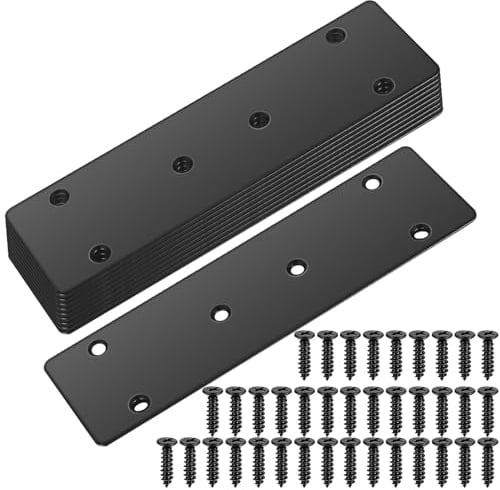 10 STK Flachverbinder Edelstahl, Lochplatten, Metallplatte Balkenverbinder, Holzverbinder Verbindungsplatten, Lochblech Flacheisen Gelocht, Flachwinkel Metallverbinder Halterung für Möbel, 17x4,8cm