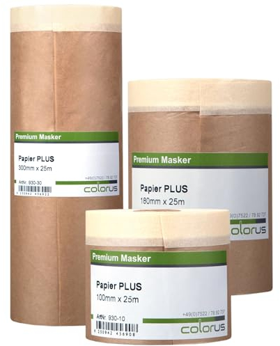 Colorus Masker Tape PLUS Papier Set 10cm 18cm 30cm