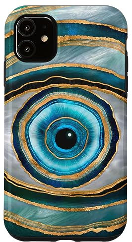 Evil Eyes Amulet Ornament Charm Case for iPhone 11