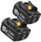 2X 18V 5.5Ah Ersatzakku für Makita BL1860B BL1850B BL1840 BL1830 BL1815 BL1850B BL1835 BL1860B BL1845 BL1850 194205-3 LXT-400 with LED Werkzeugakku