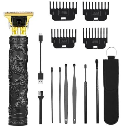 Haarschneidemaschine Profi, Elektrisch Haarschneider, Haarschneider, Haarschneidemaschine für Männer, mit Ohrlöffel-Zubehör Klassische Skulptur Hair Clippers for Men