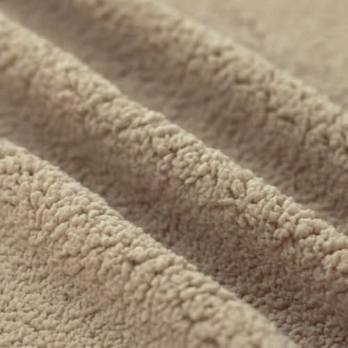 Teddystoff Teddy Teddyplüsch | für Bekleidung, Kissen, Decken uvm. | Meterware | ab 50x150cm (dunkelbeige)