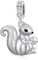 PROESS Eichhörnchen Armbänder Charms 925 Sterling Silber Eichhörnchen Bead Niedlicher Eichhörnchen Halskette Armband Eichhörnchen Schmuck Geschenke für Damen Mädchen Frauen Eichhörnchen Liebhaber