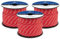 Abma Cord Polyesterseil 4mm x 50m Seil Geflochtene Schnur Reißfest für Outdoor, Boot, Festmacher, Zelt, Garten - Rot/Weiß