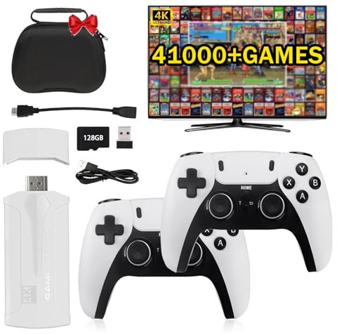 Retro Gaming For Tv,Console Retrogaming,Game Stick 4k Retro,Jeux Vidéos Plug & Play Et Consoles Plus De 41 000 Jeux Classiques,Emulateur Console Retro,Console De Jeux Rétro For Tv,Sortie Hdmi 4k,128gb