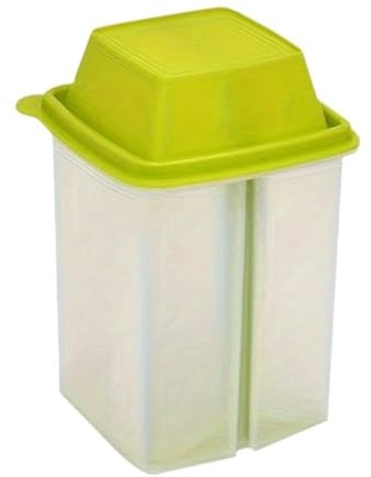 Fenteer Bocal à Cornichons avec Filtre en Plastique, Bocal de Conservation Alimentaire, Récipient Hermétique Multifonction, Séparateur de Liquide pour Légumes Marinés et Céréales, Vert