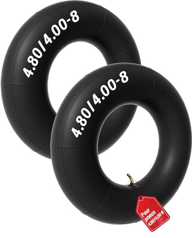 2PCS Chambre à air 4.80 4.00-8 Pneu 4.80/4.00-8 pour Roue Brouette Chariot Diable Scooter Chariot à Main Chariot de Jardin