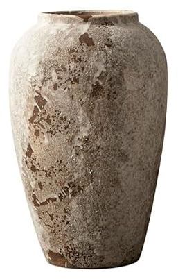 XYUERU Rustikale Keramik Vase Handgefertigte Vintage Wabi-Sabi Stil Boden hohe große Vase dekorative Blumenvase für Wohnkultur, Bodendekor Wohnzimmerdekoration Regaldekor Kaminsimsdekor