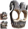 Handmade Ram Horn Skull Knuckles, Gothic Double Loop Ring, Horn Vintage Horn Punk Finger Skeleton Ring Hip Hop Jewelry for Motorcyclists & Goth Enthusiasts (Grey 2pc)