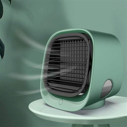 Vital Breeze Ac, 2025 New Vital Breeze Portable Ac, Tragbare Luftkühler, Klimaanlage Mobil, 3 Geschwindigkeiten Mini Klimaanlage mit LED-Licht, Luftkühler Geeignet für Schlafzimmer, Büro (Grün)