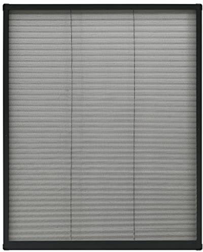 Moustiquaire Enroulable pour Fenêtre de Toit, Moustiquaire plissée pour fenêtre Aluminium Anthracite 80x100cm