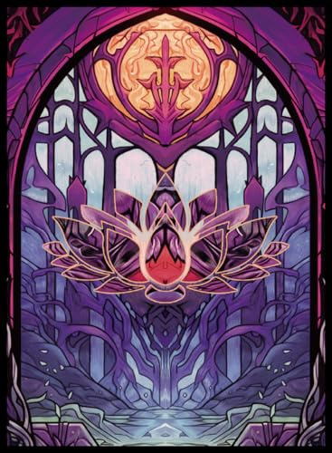 UAONO MTG Card Sleeves 100ct - Lotus - Art Card Sleeves Deck Protector | Clear Front & Matte Textured Back, Sleeves for Magic The Gathering