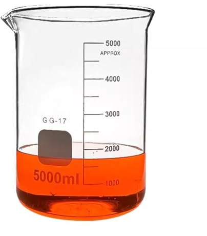 Glassware Labware Glass Beaker 5000ml Lab Beaker 5000ml With Graduation And Spout 3.3 Glass