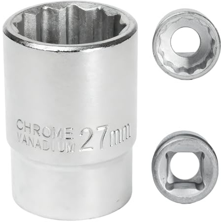 FortuneGlobe - Vaso para llave (27 mm, 3/4, 12 pans, 3/4, 27 mm, para llave CR-MO(Whtie)