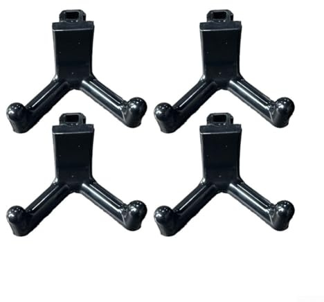 Set mit 8 Wandhaken für Schuppen, Lagerregal mit J- und V-Hakenformen zum Aufhängen von Gartengeräten und Zubehör