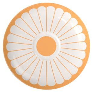 Villeroy & Boch – Fleur Cappuccino-Untertasse, Maße: ca. 17,5 × 17,5 × 2,5 cm, Orange, spülmaschinenfest & mikrowellensicher, florales Dekor, Kaffeeuntertasse aus Premium Porzellan