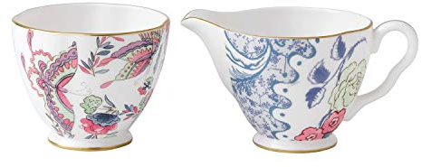 Wedgwood Harlequin Keramikkännchen und Zuckerbecher, Schmetterlingsblüte, 142 ml