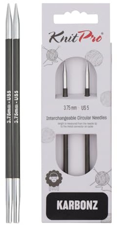 KnitPro Karbonz Interchangeable Circular Needles 5 (13cm) | 3.75 mm
