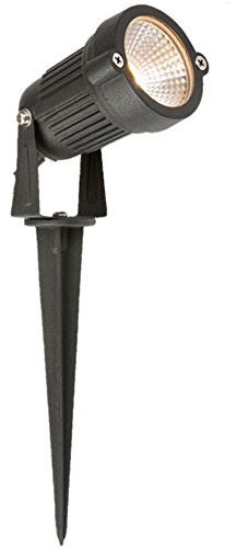 Knightsbridge IP54 LED Wall/Spike Spotlight, Aluminium, 4 W, Black