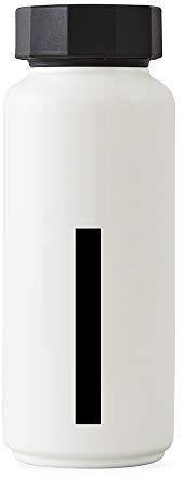 Design Letters Thermoflasche 500 Ml (A-Z) | Ideal für Trinkflasche Kinder, Trinkflasche Schule, Fahrrad & Sport | Weiß Thermoflasche | BPA/BPS Frei, Auslaufsicher & Spülmaschinenfest