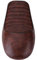 Qiilu Motorrad Sitzbank, Motorradsitz Motorrad PU Leder Vintage Cafe Racer Sitz Flache Sattelkissen für CG125 GN CG CB400SS(A)
