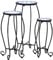 vidaXL 3X Mosaik Tisch Garten Bistrotisch Blumenständer Blumenhocker Balkontisch Beistelltisch Blumensäule Gartentisch Blau Weiß Keramik
