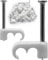 1STec 50 x White Sky Plus Cable Clips for Freesat HD TV Coax Installation of the Smaller widely used Thinner Twin 4mm Figure fig of 8 Type Coaxial Shotgun Siamese Satellite Dish Wire WF65 CT63