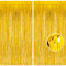 Gold Metallic Lametta Folie Fransen Vorhänge,BRAVESHINE Sparkle Metallic Photo Booth Hintergrund Lametta Tür Vorhänge Für Weihnachten Geburtstagsfeier Disco Deco (2 Stück, 1x2,5 m)