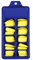 Brussel 100Pcs/Set False Nail Tips Stickers Full Cover French Coffin Nail Tips Manicure Long Fake Nail Tips for Nail Salons and DIY Nail Art Home Yellow