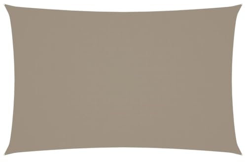 vidaXL Sonnensegel Wasserfest Sonnenschutz Windschutz Sonnendach UV Schutz Garten Terrasse Balkon Oxford-Gewebe Rechteckig 2,5x5m Taupe