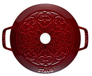 STAUB Horno francés de hierro fundido de 26 cm, color rojo granadina