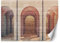 Feeby Fototapete Moderne Wanddeko Wandbilder Arabisch Bögen Arkaden Kolonnade 350x245 cm Orange Wandtapete Design Kinderzimmer Küche Büro Flur Wohnzimmer Orient Geometrische Formen Islam