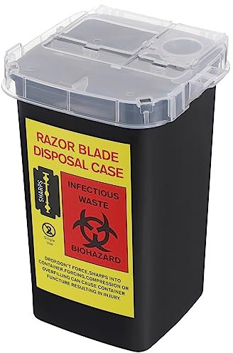 Beaupretty Blade Dispenser Case Razor Sharps Container Barber Shop Storage Bank Blade Disposal Case for Home